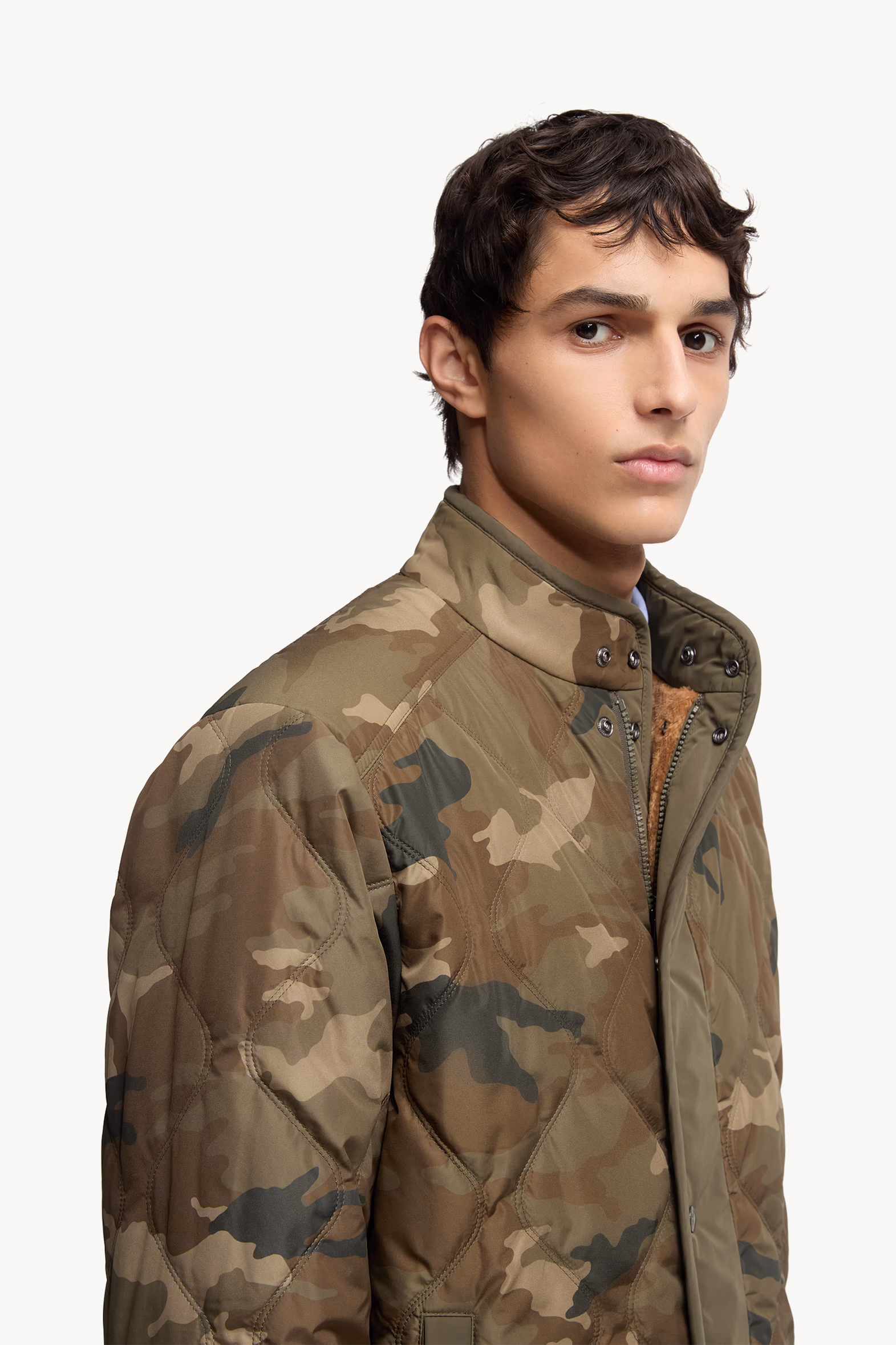Rentignat Reversible Teddy Short Padded Jacket Men Camel Beige Moncler 7